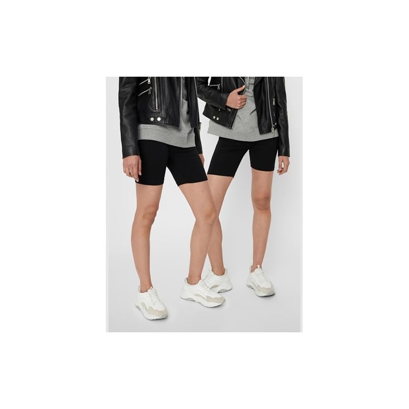 VERO MODA Women's Shorts Set (2 Pack), Black/Pack: black.