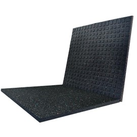 Goodhoily 2 Pack Heavy Duty Anti Vibration Pad 24" x 24"x0.6 Inch Rubber Vibration Pad -Sound Absorbing Mat- for Dryers, Fitness Equipmen,Audio Equipment(Square) Black