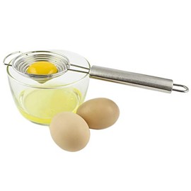 Zoie + Chloe Stainless Steel Egg Separator Strainer - Egg Yoke Separator - Egg White Separator Filter