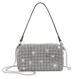 Rhinestone Purse for Women Bling Crystal Evening Clutch Bag for Women Glitter Chain Handbag for Wedding Prom Party Club