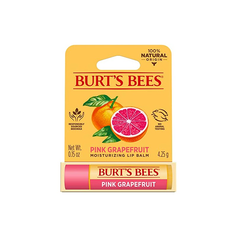 Burt's Bees Bálsamo labial 100% natural, caja de ampolla de