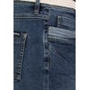 Sublevel Damen Jeansbermuda mit Gürtel, Aufschlag, 5-Pocket Dark-Blue M