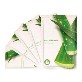 GUOYAOLIFU Face Masks Skincare for Women,Aloe Vera Face Mask Sheet Skincare,Daily Facial Masks Hydrating (5-Packs)