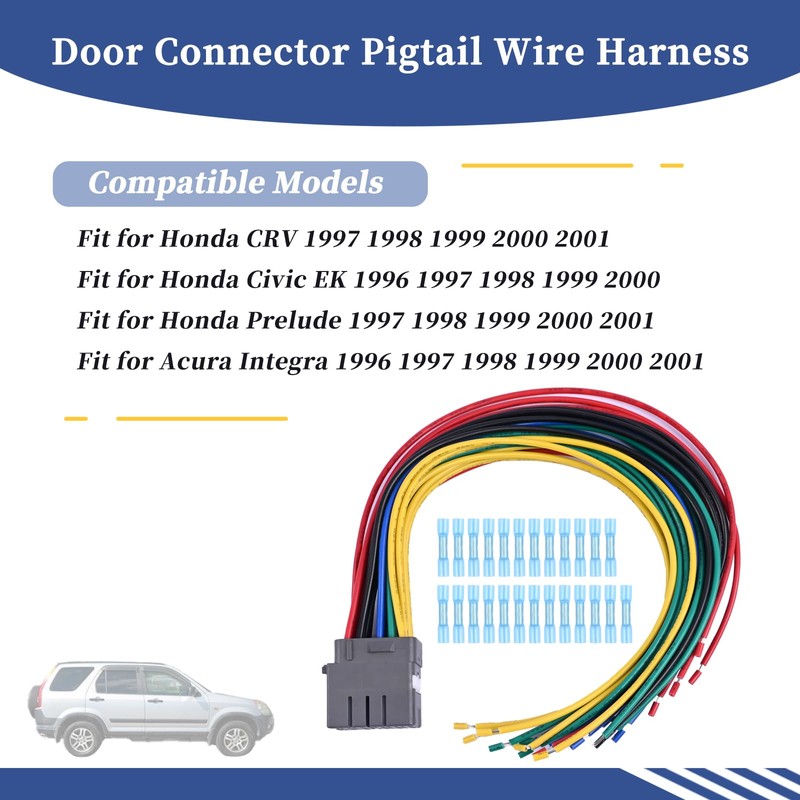 Getfarway Door Connector Pigtail Wire Harness Compatible with Honda CRV