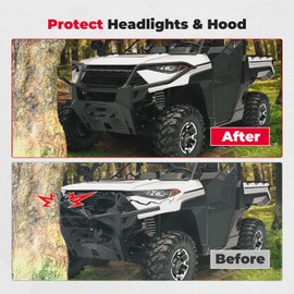 KEMIMOTO Front Bumper Upper Brush Guard Compatible with Polaris Ranger XP 1000 / Crew XP 1000 / Ranger 1000 / Ranger 1000 2018-2024 Accessories Replacement # 2882531