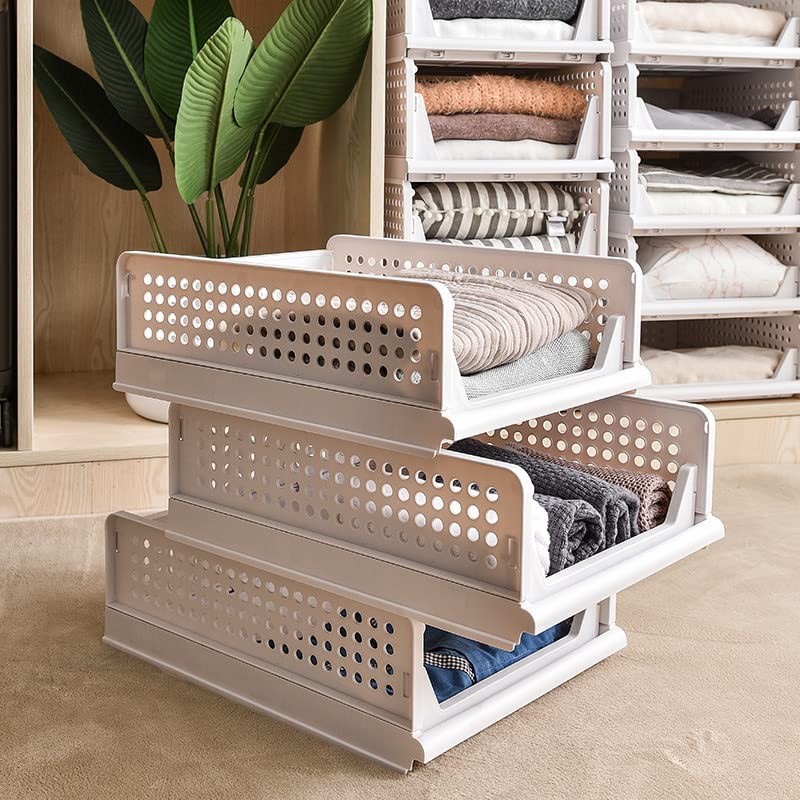 A foldable clothing storage basket-arbitrarily assembled multi-layer drawer storage box