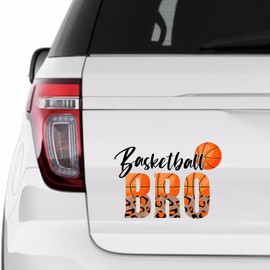 Basketball Brother Sticker, Leopard Print Basketball Vinly Decal for Cars Laptops, Windows, Walls, Fridge, Toilet and More - Sport Theme Stickers 15in