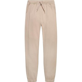 Nautica Girls' School Uniform Jogger Pants, Elastic Waistband with Drawstring Closure, Stretch Performance Fabric, Khaki, 12