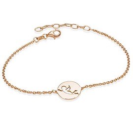 MATERIA by Matthias Wagner Angel Bracelet 925 Silver Women with Pendant in 3 Colours Sa-115, Sterling Silver