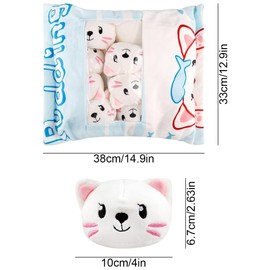 Thyonta Removable Creative Plush Snack Pillow Style Cartoon Bag Snack Dolls Suitable for Bedroom Office Home Gift（F）