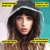 Plastic Waterproof Rain Bonnets Rain Bonnet with Visor Clear Waterproof