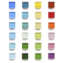 JJ PRIME - 24Pcs Cube Mini Fridge Magnets for Whiteboard | Colourful Square Magnets for Crafts | Little Magnets for Notice Board | Mini Magnets for Whiteboard, Office & Kitchen (Colourful)