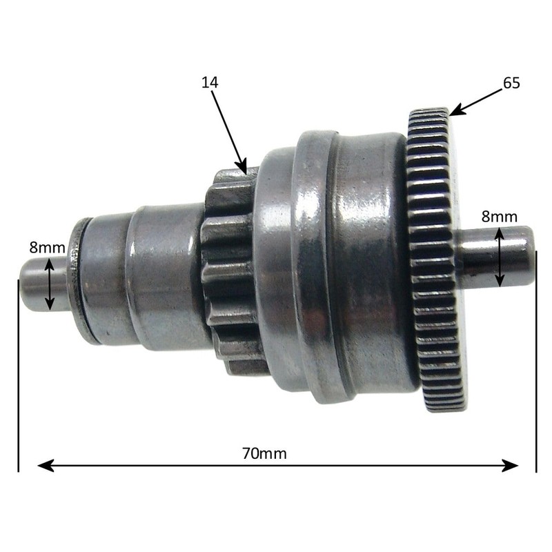 2EXTREME Spring Starting Clutch / Starter Coupling ZNEN ZN50QT-E