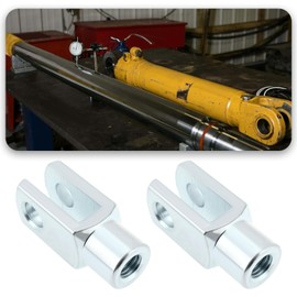 Briny River Pack of 2 M10 x 1.5 Air Cylinder Rod Clevis 52 mm Right Thread Y Connector for Electronic Automation Devices