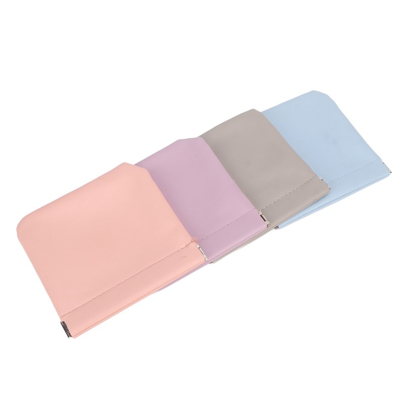 4 Colors Mini Lipstick Storage Bag Automatic Closure Portable PU