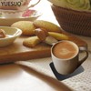 YUESUO Double-Sided Leather Coasters Set of 6 Pieces, Round Coasters