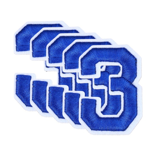QUARKZMAN Pack of 10 Number Patches 6 cm Height Number