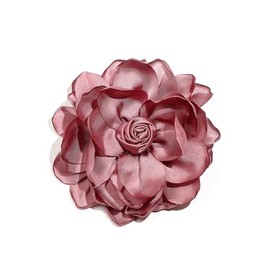 Satin Fabric Rose Flower Extra 10CM Brooches Camellia Flower Oversized Brooch Pin for Women Wedding Party Dance Banquet Dress Suit Ceremony Clothes Accessories Gifts (10CM)-Pingkish pink