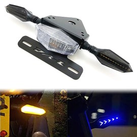 GYUKSIA DRZ400 Fender Eliminator Kit - Tail Tidy Compatible with DRZ400S DRZ400SM DRZ400 - License Holder Bracket with Rear Brake Light & Turn Signals (Clear)