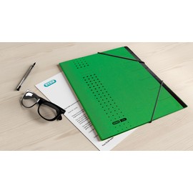 Elba Ordnungsmappe chic A4 aus Karton, 7 Fächer, grün