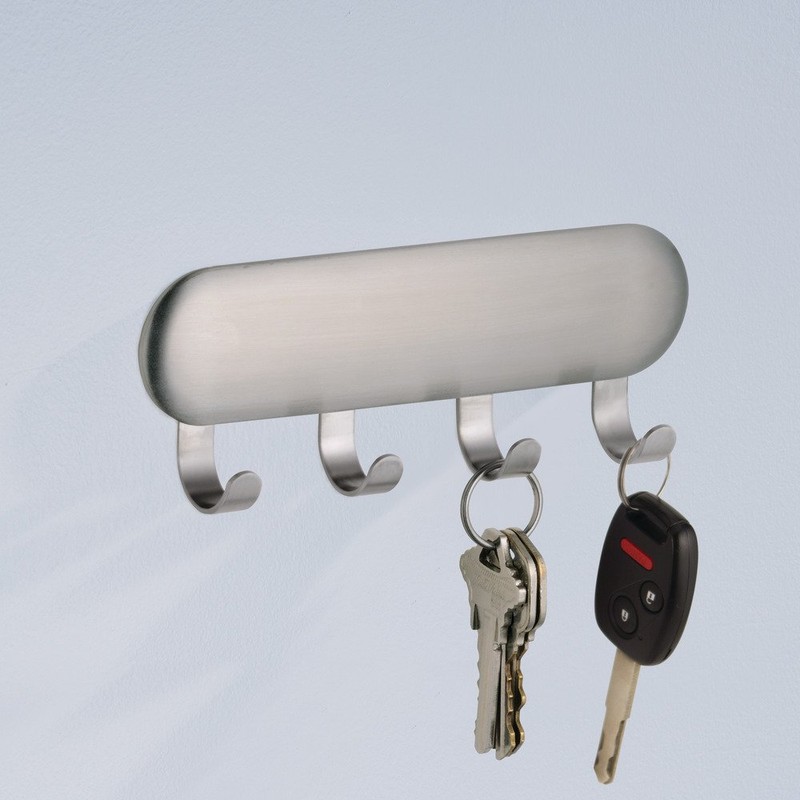 iDesign Forma Self-Adhesive Key Rack Organizer for Entryway, Kitchen -