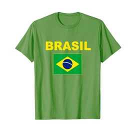 Bandiera Brasile Brazil Bandeira Uomo Donna Flag Brasil Maglietta