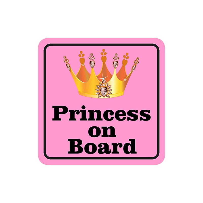 StickerTalk Princess on Board Magnet, 4 inches by 4 inches