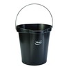 Vikan, Black Pail,3 gal,PP/SS, 5686