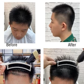 Professional Haircut Fade Combs - Innovative Dual-Layer Fast and Convenient Trimming - Curved Positioning Comb Barber Hair Cutting Comb Kit for Men Women Hair Styling DIY Haircuts