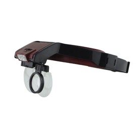 Quality Optics LED Illuminated Eco Pro Head Magnifier 1X 1.2X 1.7X 1.8X 2.5X 3.5X (Eco Pro 6 Lens Set RED)