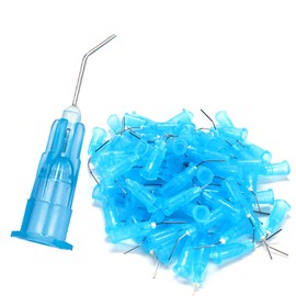 200Pkg. Pre-bent applicator tips 25 Gauge Blue Etchants Dental PreBent Flow Dispensing Needle Etchants Tips for Oil or Glue Applicator