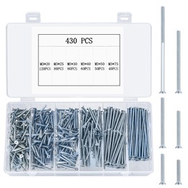 430 Piece M3 Screws Set, Countersunk Screw Set, Machine Screws Assortment, Metric Phillips Thread Screws Set, M3 Screws Flat Head Screws Phillips Screws Set