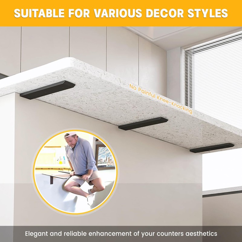 Hidden Countertop Support Bracket 16 Inch 2 Pack Heavy Duty