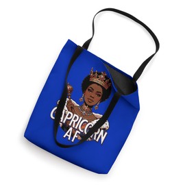Capricorn AF Vibes Queen Energy Zodiac Crown Afro Regal Tote Bag
