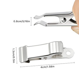 Elesunory 30 Pcs Metal Alligator Clips, 1.58 Inch x 0.5 Inch Metal Mini Clamps, Mini Spring Clamps for Wire, Photo, Curtain, Crafts