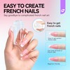 gelike ec 240 pieces short nail tips and nail lamp,