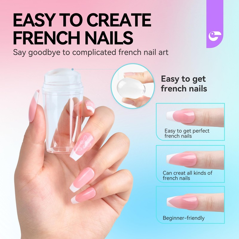 gelike ec 240 pieces short nail tips and nail lamp,