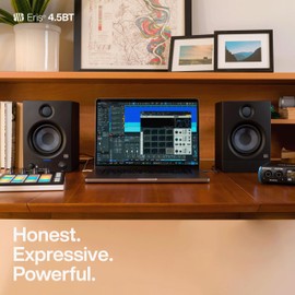 PreSonus Eris 4.5BT Bluetooth Studio Monitors, Pair — 4.5" Inch Powered Bookshelf Speakers, Stereo, Desktop Computer, Near Field Music Production, Audio Mixing Recording