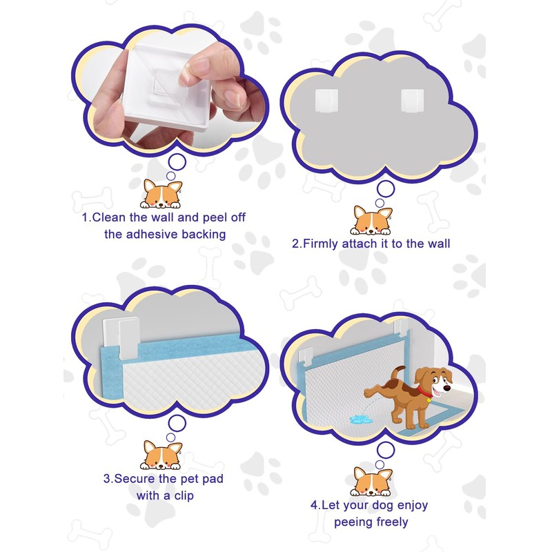 CAPHONT 4 Pcs Potty Training Dog Pee Pad Holder for