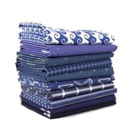 Paquete de barrio de grasa azul oscuro (DK.BL.10FQ) por Mixed Designers for Southern Fabric