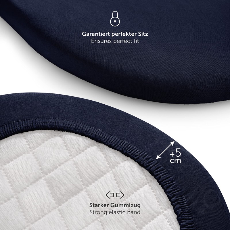 Laleni 2x Moses Basket Sheets - Soft 135gsm Cotton Travel