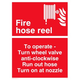 Pack of five - Fire Hose Reel (manual) Sign - 150x200mm - A5P