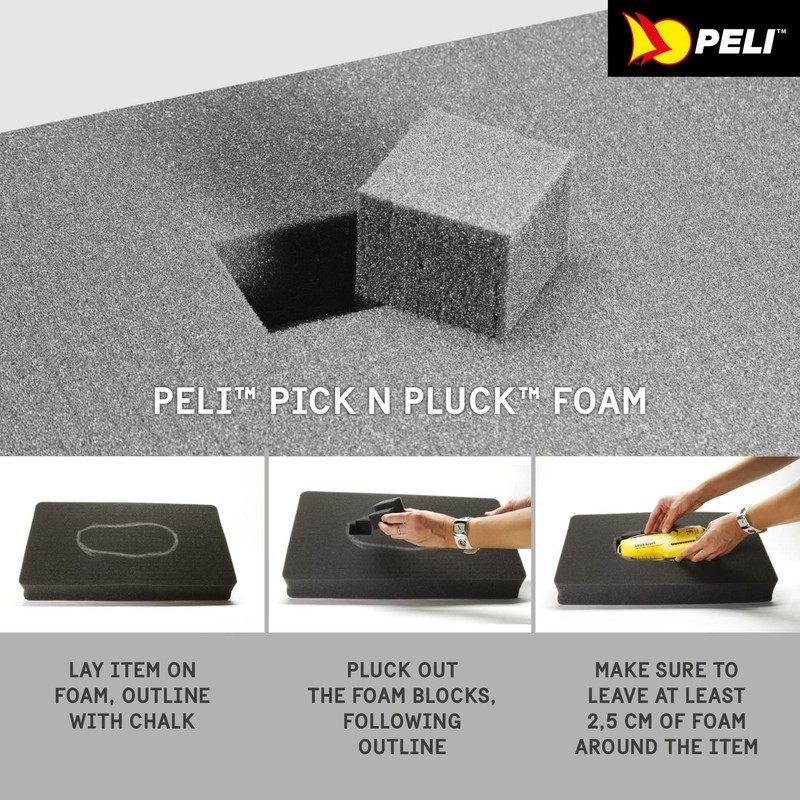 Peli 1052 Pick and Pluck Foam Insert for 1050 Micro