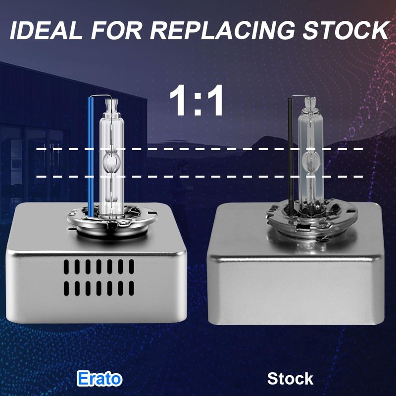 Erato D5S Xenon Headlight Bulbs 35W Metal Stents Base Replacement