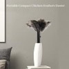 Mumusuki Feather Duster, Natural Ostrich Feathers for Dusting Contoured for