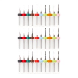 30pcs 0.3mm 1.2mm Shank Tungsten Carbide Micro PCB Drill Bits Set, Tungsten Steel PCB Print Circuit Board CNC Engraving Board Drill Bits Rotary Tool
