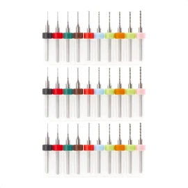30pcs 0.3mm 1.2mm Shank Tungsten Carbide Micro PCB Drill Bits Set, Tungsten Steel PCB Print Circuit Board CNC Engraving Board Drill Bits Rotary Tool