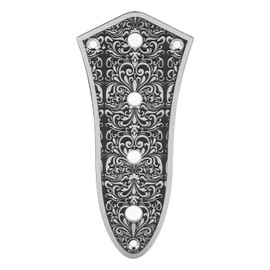 Bass Control Plate Aluminum Alloy Carved Board Volume Switch for Jazz Guitar Parts Replacement