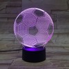 3D Visual Soccer Night Lamp USB LED Touch Football Shaped