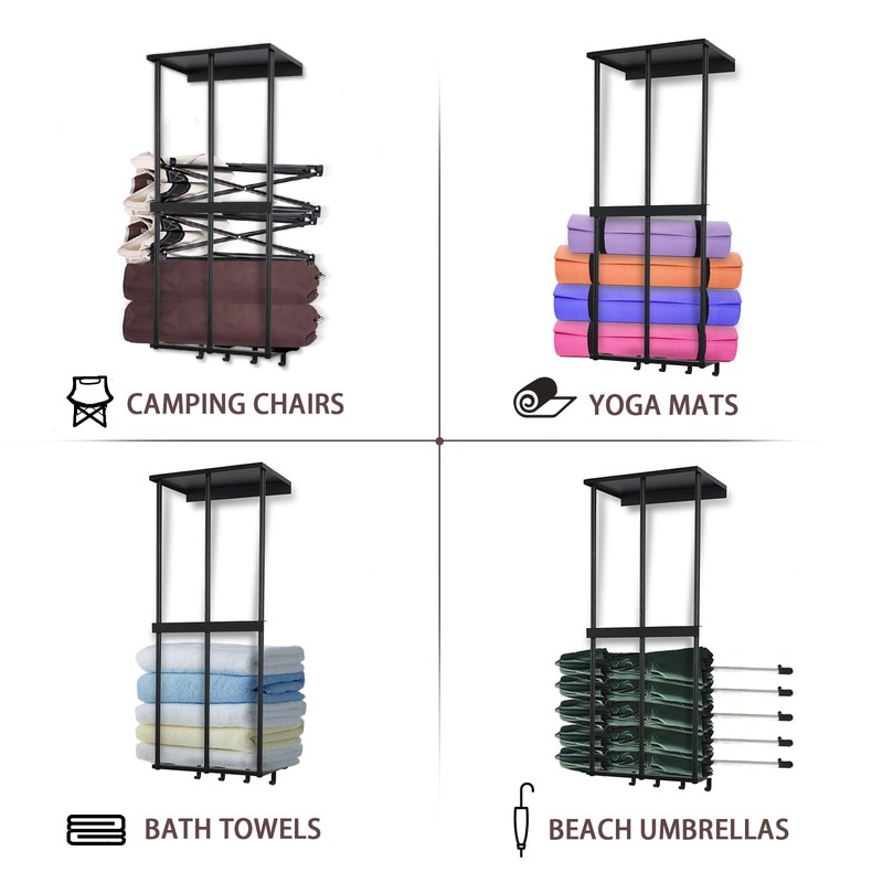 Gavinjitao Camping Chair Rack for Garage Storage, Metal Camping Chair